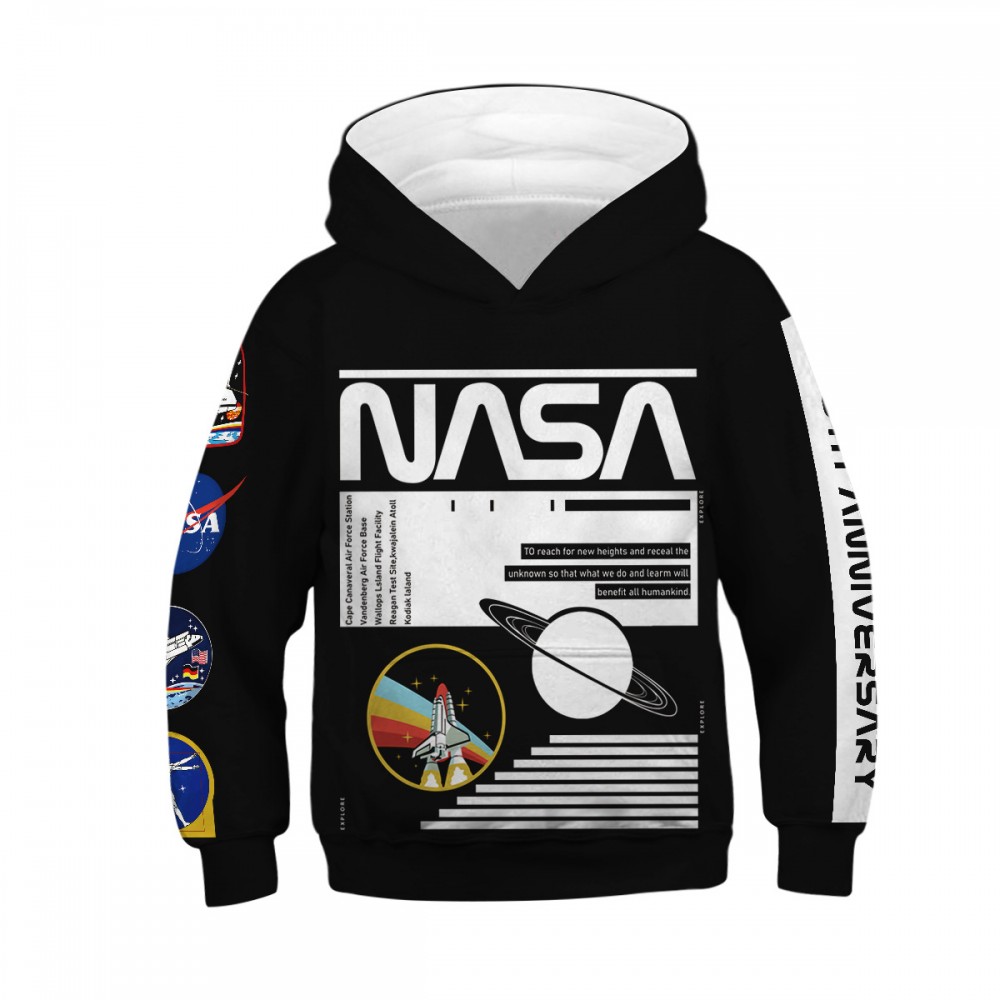 NASA Spaceship Hoodie Sweatshirt Black For Men Women Kids Family ...